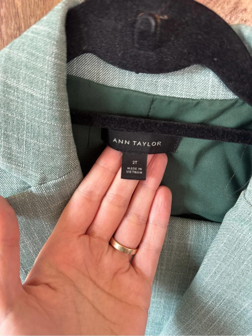 Ann Taylor Suit Jacket in Cross Weave - Forest Leaves - 2T